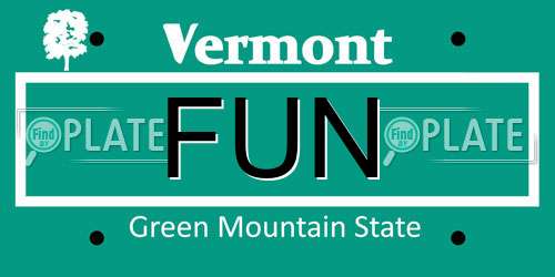FUN Vermont License Plate