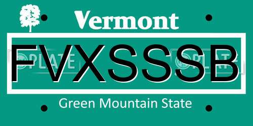 FVXSSSB Vermont License Plate