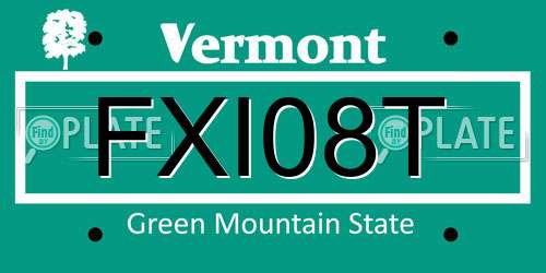 FXI08T Vermont License Plate