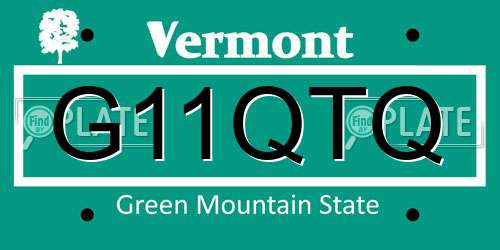 G11QTQ Vermont License Plate