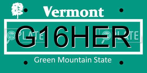 G16HER Vermont License Plate