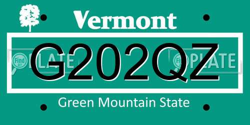G202QZ Vermont License Plate