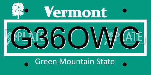G36OWC Vermont License Plate