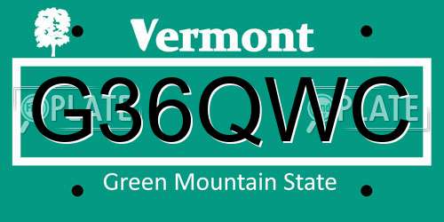 G36QWC Vermont License Plate