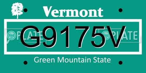 G9175V Vermont License Plate