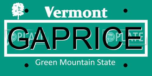 GAPRICE Vermont License Plate