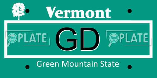 GD Vermont License Plate