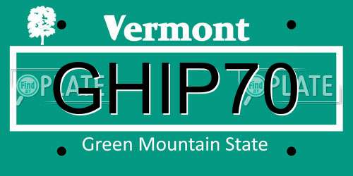 GHIP70 Vermont License Plate