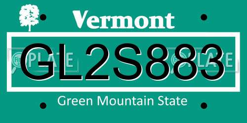 GL2S883 Vermont License Plate