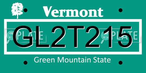 GL2T215 Vermont License Plate