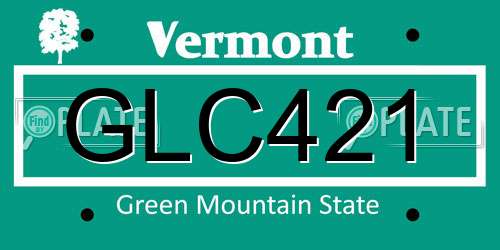 GLC421 Vermont License Plate