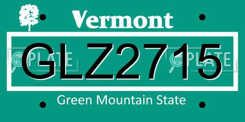GLZ2715 Vermont License Plate