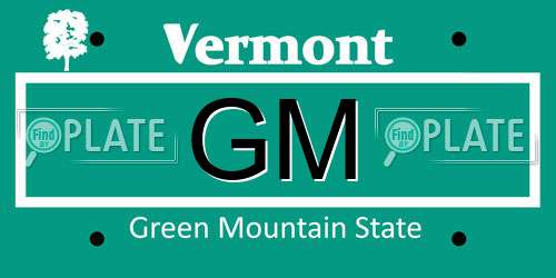 GM Vermont License Plate