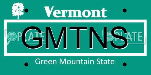 GMTNS Vermont License Plate