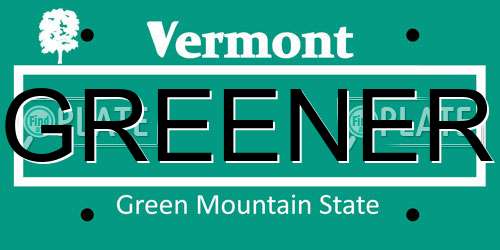 GREENER Vermont License Plate
