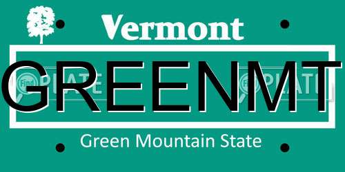 GREENMT Vermont License Plate