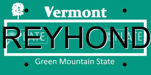 GREYHONDA Vermont License Plate