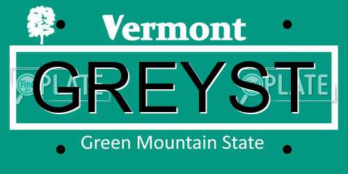GREYST Vermont License Plate