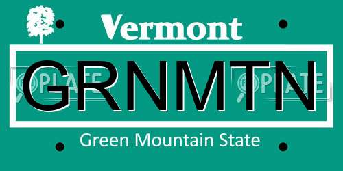 GRNMTN Vermont License Plate