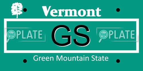 GS Vermont License Plate