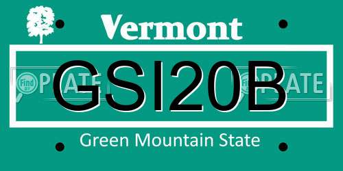 GSI20B Vermont License Plate