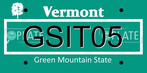 GSIT05 Vermont License Plate