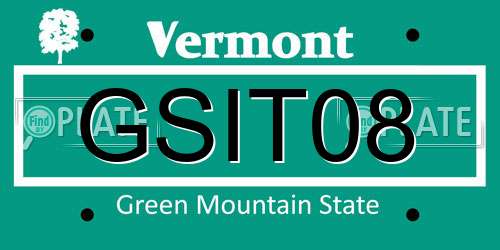 GSIT08 Vermont License Plate
