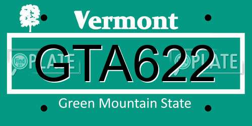 GTA622 Vermont License Plate