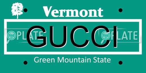GUCCI Vermont License Plate