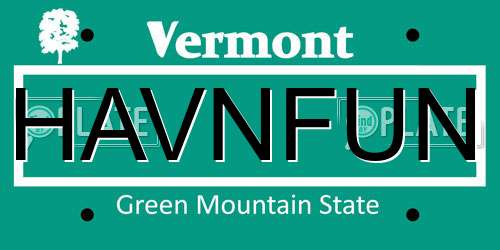 HAVNFUN Vermont License Plate