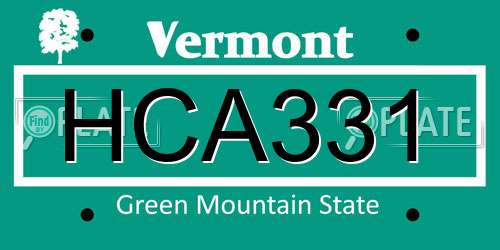 HCA331 Vermont License Plate
