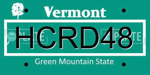 HCRD48 Vermont License Plate