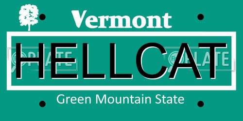 HELLCAT Vermont License Plate