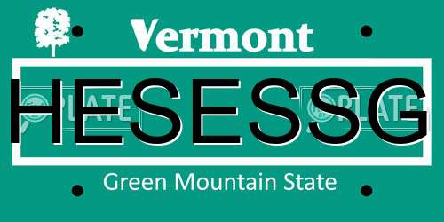 HESESSG Vermont License Plate