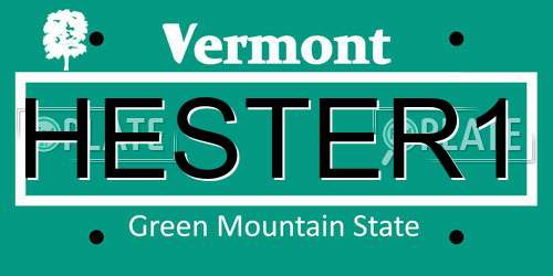 HESTER1 Vermont License Plate
