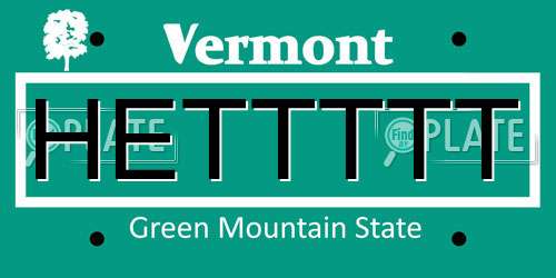 HETTTTT Vermont License Plate