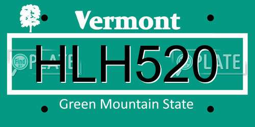 HLH520 Vermont License Plate