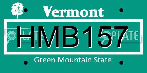 HMB157 Vermont License Plate