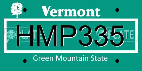 HMP335 Vermont License Plate