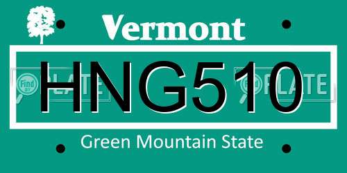 HNG510 Vermont License Plate