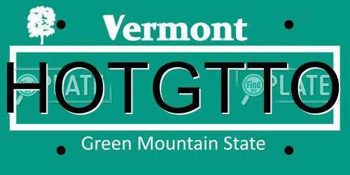 HOTGTTO Vermont License Plate