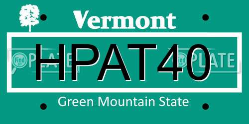 HPAT40 Vermont License Plate