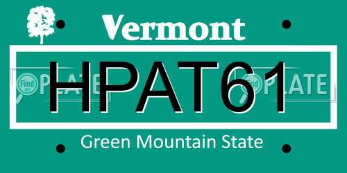 HPAT61 Vermont License Plate