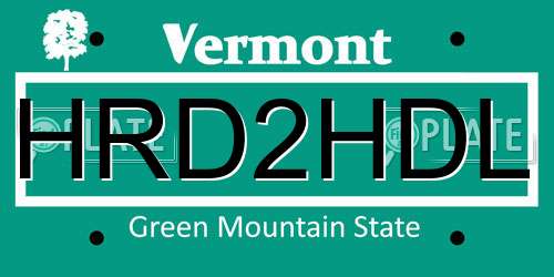 HRD2HDL Vermont License Plate