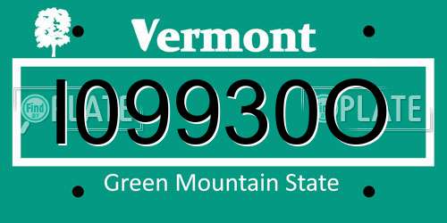 I09930O Vermont License Plate