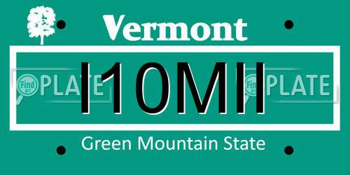 I10MII Vermont License Plate