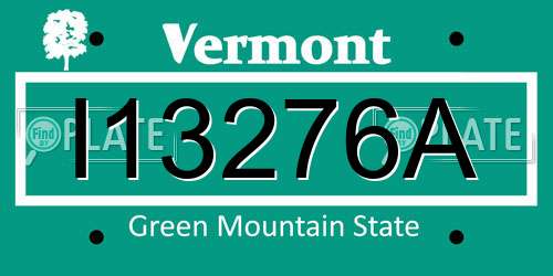 I13276A Vermont License Plate