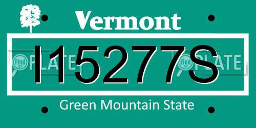I15277S Vermont License Plate
