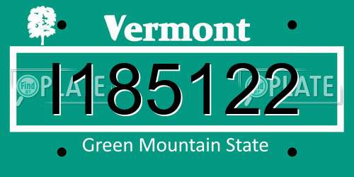 I185122 Vermont License Plate