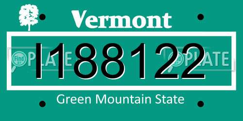 I188122 Vermont License Plate